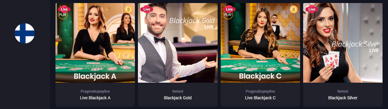 Live-jälleenmyyjän blackjack online-kasinoissa Suomessa Parhaat Live Dealer Blackjack -pelit